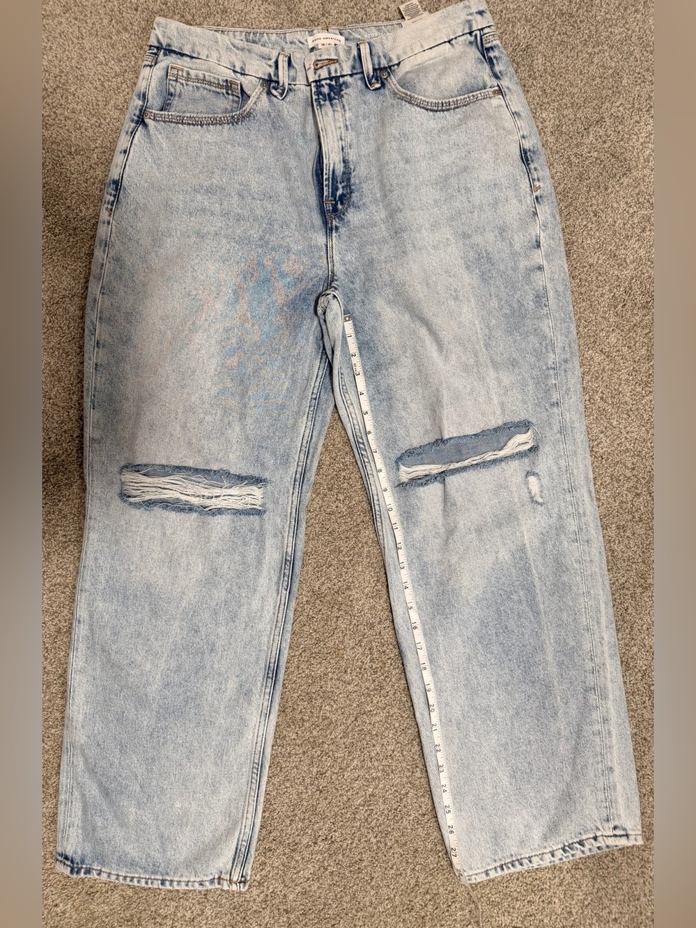 Good American Good 90s Boyfriend Jeans in Blue Waist 31 Size 12